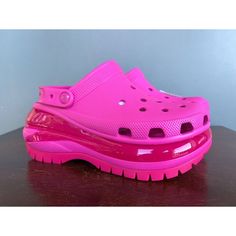 Crocs Classic Mega Crush Clog "Juice Pink" Women's Size 11/Men's Size 9 207988-6ub Condition: Clogs Are Brand New With Original Tags. See All Pictures And Description For More Details. Size: Us Women's Size 11 (Us Men's Size 9 | Uk/Au Size 8-9 | Eur Size 42-43 | Cm 27) Color Juice Pink Features: * Unique 2.9-Inch / 6.13cm Height, Measured From Floor To Heel Rest * Updated, Enhanced Rubber Tread * Textured Detailing Around The Heel, Toe Box And Collar * Customizable With Jibbitz Charms * Iconic C Summer Clogs With Translucent Outsole, Spring Clogs With Translucent Outsole And Round Toe, Pink Platform Clogs In Synthetic Material, Pink Platform Synthetic Clogs, Trendy Pink Slip-on Clogs, Mega Crush Clog, Pink Crocs, Women's Crocs, Crocs Shoes