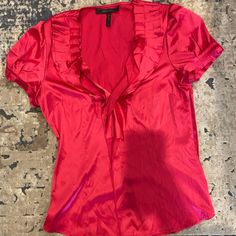 Never Been Worn Women Magenta Blouse Size Small Casual Silk Fitted Tops, Fitted Silk Short Sleeve Top, Fitted Silk Top With Short Sleeves, Fitted Silk Short Sleeve Blouse, Magenta Blouse, Top Blouse, Blouses, Womens Tops, Pink