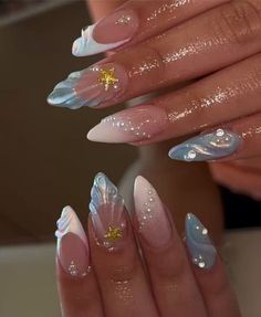 Cruise Nails, Vacation Nails, Unique Acrylic Nails, Birthday Nails