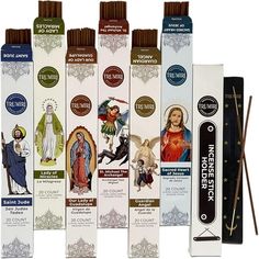 Immerse yourself in a profound spiritual experience with Trumiri Incense Sticks for Prayer. This incense set offers a total of 120 insence-sticks, carefully crafted to elevate your prayer and meditation sessions. Each box contains 20 sticks of 6 different scents, including Sacred Heart of Jesus, Lady of Miracles, Lady of Guadalupe, Guardian Angel, Saint Jude, and Archangel Michael, creating a diverse and meaningful variety pack. Our incense assortment is designed to create a sacred ambiance that Meditation Incense, St Michael Archangel, Natural Incense, Health Maintenance, Michael Archangel, Gift Holders, Sacred Heart Of Jesus, Spiritual Experience, Heart Of Jesus