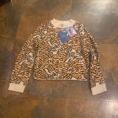 Rachel Comey Brand Ladies Sweater In Size Xxs. The Color Is Called Animal. Sweater Is Oversized. Animal Sweater, Ladies Sweater, Rachel Comey, Yellow Black, Black N Yellow, Scoop Neck, Sweaters For Women, Yellow, Women Shopping