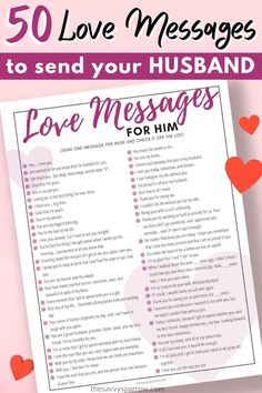 the 50 love messages to send your husband