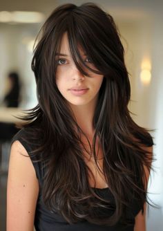 Choppy Layers Long Hair, Choppy Layers For Long Hair, Haircuts For Long Hair Straight, Hair References, Haircuts For Long Hair With Layers, Trendy Haircuts, Long Layered Hair, Haircuts For Long Hair, Hair Reference