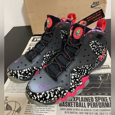 New Never Worn, Original Box Nike Black Basketball Shoes With Speckled Midsole, Nike Black High-top Sneakers With Speckled Midsole, Adidas Crazy, Mid Top Sneakers, Shoes Color, Shoes Nike, Timberland Boots, Mens Trainers, Mens Shoes Sneakers