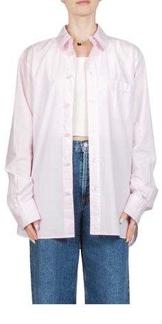 Cheap Pink Collared Shirt, Cheap Pink Shirt With Button Cuffs, Affordable Pink Shirt With Button Cuffs, Affordable Preppy Buttoned Shirt, Cheap Oversized Pink Blouse, Cheap Preppy Buttoned Shirt, Affordable Pink Collared Shirt, Everyday Pink Button-up Shirt, Pink Everyday Shirt With Button Closure