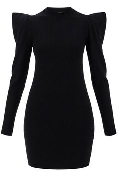 Find MAX MARA Glasgow' Knit Dress With on Editorialist. Crafted from a lightweight blend of viscose, this Max Mara mini dress features a fitted silhouette and voluminous long gigot sleeves. It has a round neckline and ribbed finishes. The model is 177 cm tall and is wearing a size XS. Elegant Fitted Mini Dress With Elastic Shoulders, Chic Mini Dress With Elastic Shoulders, Chic Evening Mini Dress With Elastic Shoulders, Fall Evening Mini Dress With Structured Shoulders, Stretch Puff Sleeve Mini Dress For Winter, Fall Mini Dress With Structured Shoulders, Fitted Mini Dress With Elastic Shoulders For Evening, Elegant Fitted Mini Sweater Dress, Long Sleeve Mini Dress With Structured Shoulders For Fall