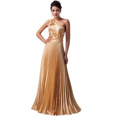 One Shoulder Satin Long Gold Evening Dress Gold One-shoulder Maxi Dress, Golden Dress Long, Long Tight Prom Dresses, Gold Evening Dresses, Satin Formal Dress, Gold Prom Dresses, Bridesmaid Dressing Gowns, Golden Dress, Prom Dresses 2017