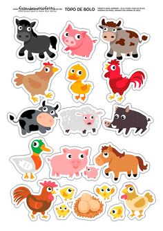 the farm animals stickers are all different colors