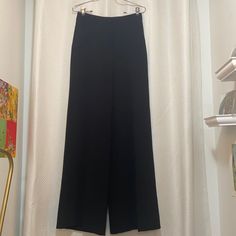 Wide-Leg Black Trousers From H&M Similar To Aritzia Pants! Never Worn! Size 4 Black Full-length Pantsuit For Spring, H&m Bottoms For Night Out In Spring, Black Full Length Pantsuit For Spring, H&m Wide Leg Pants For Spring Workwear, Black Trousers From H&m, H&m Stretch Long Pants, Stretch H&m Pants, H&m Black Trousers, H&m Wide Leg Stretch Bottoms