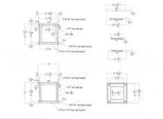 some drawings showing the different parts of a window and how to draw them in it