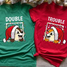 Chip & Dale Double Trouble Disney Christmas Shirt, Christmas Disney Family Vacation T-shirt, Chipmunks Gifts, Christmas Tree Farm Gifts For Family By Miosama.  epcot christmas,  Disney Christmas Tee,  Chip Dale Christmas,  Double Trouble Shirt,  Christmas Trip,  Disney Family Shirt,  Chip and Dale Shirts,  Christmas Couple,  Christmas Matching,  Disneyland Christmas,  Christmas Trip Shirt, Disney Christmas,  Christmas vacation ... Chip And Dale Shirts, Chip And Dale Christmas, Epcot Christmas, Family Tree Christmas, Family Vacation Tshirts, Unique Christmas Gift Ideas, Disneyland Christmas, Disney Christmas Shirts, Three Caballeros