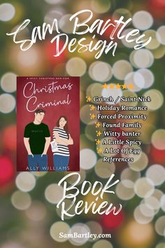 a book cover with the title sam batte's design christmas carol and holiday romance