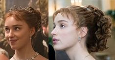 Bridgerton Hairstyles Daphne, Victorian Ball Hairstyles, Daphne Bridgerton Hairstyles, Regency Hairstyles For Short Hair, Bridgerton Updo Hairstyles, Regency Updo, Victorian Hairstyles Updo, Daphne Bridgerton Hair, Bridgeton Hairstyles