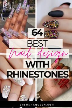 From subtle sparkle to full-on bling, these 64 exquisite nail designs featuring rhinestones are sure to dazzle. Get inspired to create your own glamorous nail art with these stunning ideas. #NailArtIdeas #RhinestoneManicure #NailDesigns Easy Nail Art With Rhinestones, Nail Ideas Crystals, Nail Ideas Jewels, Nail Designs Jewels, Nail Art With Jewels, Easy Gem Nail Designs, Nail Gems Rhinestones, Rhinestone Placement On Nails Ideas