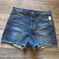 Gap Ladies 31/12 T Cheeky Short Sky High Jean Shorts Nwt Nwt; Never Worn, Just Tried On, Ec. ~Please View All Photos & Zoom In As Necessary. Such Cute Jean Shorts! A Ladies Size 31/(Or A 12 T~(Tall) ) ~16” Waist, Almost A 4” Inseam, 14.5” At Shortest Length & Approx 15.75” At Longest Length Great Quality! Fraying On The Bottom! Soo Great! For All Summer (& Spring!) Long! Any Additional Questions!? Please Ask! Gap Denim Blue Summer Bottoms, Summer Gap Denim Blue Bottoms, Summer Denim Blue Gap Bottoms, Gap High Rise Relaxed Fit Bottoms, Gap High-rise Relaxed Fit Bottoms, Gap Relaxed Fit High Rise Bottoms, Gap Denim Blue Cotton Bottoms, Gap Cotton Medium Wash Shorts, Gap Blue Jean Shorts For Summer