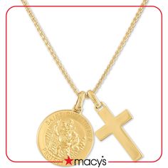 in stock Christopher Cross, Mens Necklace Pendant, Macys Jewelry, Jewelry Watch, St Christopher, Elegant Man, Mens Pendant, Fine Jewellery Necklace, Men's Jewelry