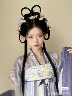 Tang Dynasty Hairstyles, Chinese Hairstyle Traditional, Chinese Traditional Hairstyles, Traditional Chinese Hairstyle, Monster High Cosplay, Hanfu Hairstyles, Chinese Princess, Cheongsam Modern, Traditional Hairstyle