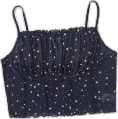 Lettuce Hem, Cropped Cami, Shein Tops, Gold Stars, Lettuce, Blue Gold, Dark Blue, Mesh, Stars