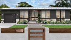 this is an artist's rendering of a modern home in the suburbs of miami