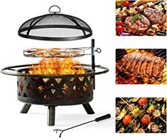 an outdoor bbq grill with different types of food on it