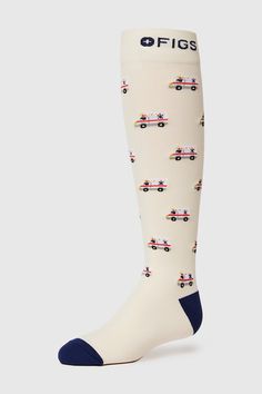 Cute Compression Socks, Nurse Compression Socks, Nurse Socks, Big 30, Womens Compression Socks, Medical Careers, Figs Scrubs, Compression Socks, Ambulance