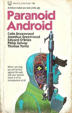 an old book cover with the title paranoid android