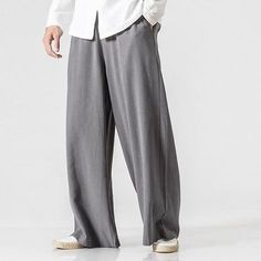 Fabric:Linen Cotton Blend; Gender:Men's; Style:Classic,Stylish,Fashion,Streetwear; Occasion:Holiday,Casual,Yoga; Fit Type:Loose Fit; Function:Breathable,Comfort; Waistline:Mid Waist; Pattern:Plain; Design:Wide Leg,Flowy; Pants Type:Trousers,Beach Pants,Linen Pants,Summer Pants; Front page:FF; Hips:null; Length:; Waist:; Fit US Size:null; Fit UK Size:; Fit EU Size:; Pants Length:Full Length Baggy Solid Color Pants For Vacation, Non-stretch Cotton Dress Pants For Summer, Summer Full-length Solid Dress Pants, Summer Full-length Dress Pants, Baggy Solid Color Bottoms For Vacation, Baggy Straight Leg Bottoms For Vacation, Baggy Straight Pants For Vacation, Baggy Wide Leg Vacation Pants, Non-stretch Straight Leg Harem Pants For Vacation