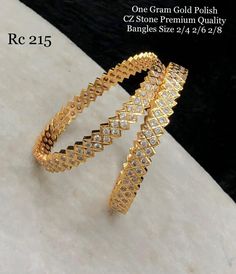 One gram gold polish CZ stone work bangles . WhatsApp messages to 9176125330 for more information . No calls Stone Gold Bangles Indian, Gold Stone Bangles Indian Design, Walima Ideas, Fashion Jewelry Necklaces Gold, Arts Gallery, Bangles Design, Necklaces Gold