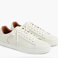 J.Crew Factory White Mens Leather Sneaker New Comes With Original Box Leather Upper. Polyurethane Lining. Rubber Outsole. Spot Clean. Import. Item Bo911. Slipon Sneakers, J Crew Men, Mens Leather, Suede Sneakers, J Crew Factory, Canvas Sneakers, Sneakers White, Mens Shoes Sneakers, Leather Sneakers