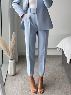 Long Sleeve Suit, Blazer Casual, Chic Tops, Woman Suit Fashion, Vintage Office, Classy Work Outfits, Breasted Blazer