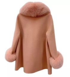 Women's Brand New Cream Cashmere Wool Cape Cloak Jacket with Fox Fur 🔥 | eBay Elegant Hooded Fur Coat For Fall, Luxury Long Sleeve Outerwear For Fall, Luxury Long Sleeve Fall Outerwear, Luxury Fall Outerwear With Stand Collar, Luxury Long Coat For Fall, Luxury Long Sleeve Outerwear For Spring, Luxury Outerwear For Cold Weather And Fall, Luxury Long Sleeve Spring Outerwear, Luxury Outerwear For Cold Weather In Fall