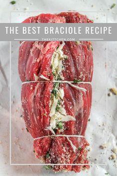 the best braciole recipe is made with raw meat and parmesan cheese