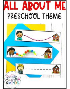 an all about me preschool theme is shown with the words, homes and houses on it