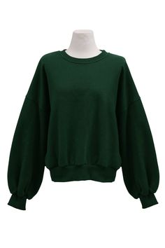 Shop Lexi Brushed Oversized Sweatshirt at storets. Discover more Tops bloggers approved as seen on Instagram Deep Forest Green, Color Block Sweatshirt, Deep Forest, Teenager Outfits, Sunday Brunch, Oversized Sweatshirt, Sleeve Detail, Forest Green, Cotton Material