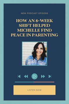 a blue book cover with the words how an 8 - week shift helped michele find