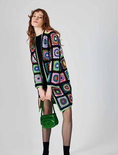 🧶Hi! Discover the warmth and charm of our handknitted Afghan-inspired cardigans, a perfect blend of traditional craftsmanship and contemporary style. Each piece in our collection is a unique expression of art, designed to bring comfort and elegance to your wardrobe. Our cardigans feature vibrant colors and intricate designs, reflecting the timeless beauty of granny square patterns. 🧶 Our Afghan cardigan series is an exquisite reinterpretation of classic styles, inspired by the relaxed silhouettes and voluminous sleeves of the 1970s. These cardigans are more than just a fashion statement; they are a modern twist on the heritage designs, making them both fashionable and timeless. 🧶 Embrace the unique charm and sophistication of our handknitted creations. Each cardigan is crafted with atte Handmade Sweater Coat, Trendy Crochet Outerwear For Winter, Trendy Winter Crochet Outerwear, Trendy Crochet Winter Outerwear, Green Granny Square Winter Cardigan, Granny Square Long Cardigan, Black Bohemian Cardigan With Granny Square, Crochet Cardigan Patchwork, Black Granny Square Winter Cardigan