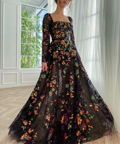 Black Swan Mosaic Gown | Teuta Matoshi Teuta Matoshi, Pretty Prom Dresses, فستان سهرة, Fairytale Dress, Black Wedding Dresses, Fantasy Dress, Looks Chic, Fashion Mode, Beautiful Gowns