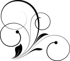 a black and white design with swirls on it