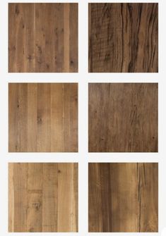 four different types of wood planks are shown in this image, each with different colors and sizes