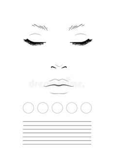 Face Template Makeup, Face Chart Makeup, Beautiful Woman Portrait, Mac Face Charts, Makeup Palette Organization, Makeup Charts, Makeup Illustration, Face Charts, Makeup Drawing