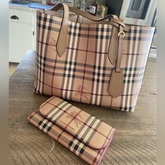 Barely Used, Looks Brand New And Very Stylish Burberry Purse, Burberry Handbags, Burberry Bag, Limited Time, Nautical, Burberry, Bag Lady, Purse, Wallet