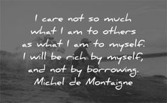 a person sitting on top of a beach next to the ocean with a quote from michael ce