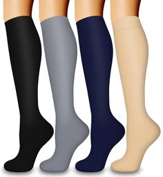 PRICES MAY VARY. 85% Nylon, 15% Polyester Imported Machine Wash Breathable Supportive Stretch Socks, Supportive Compression Socks, Breathable, Supportive Compression Breathable Socks, Supportive Compression Socks With Breathability, Breathable Stretch Training Socks, Breathable Stretch Gym Socks, Sports Stretch Hosiery, Sporty Stretch Hosiery For Sports, Stretch Knee-high Sports Socks