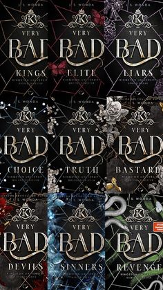 the cover art for very bad rapp, which is featured in several different styles