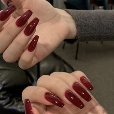 Red Nail Polish, Red Nail, Jelly Nails, Nail Swag, Fake Nail, Silver Nails, Pretty Acrylic Nails, Artificial Nails, Best Acrylic Nails