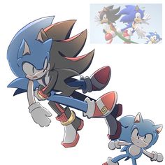 sonic the hedgehog and shadow the cat