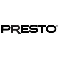 the presto logo on a white background