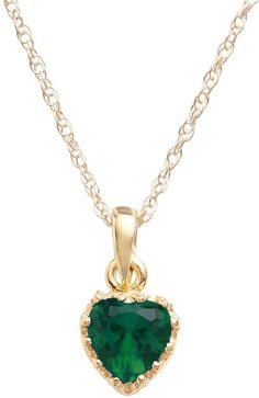 Kohl's Tiara 14k Gold Over Silver Lab-Created Emerald Heart Crown Pendant Green And Gold Combination, Best Friends Love, Emerald Green And Gold, Crown Pendant, Zsa Zsa, Heart Crown, Silver Lab, Lab Created Emerald, Silver Crown