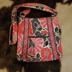 Vera Bradley Crossbody Bag, Signature Quilted Cotton, Pink Grey And White Floral Design. Measures Approx 11"11"1.75" With Adjustable Strap Exterior Features One Slip And Two Zip Pockets. Interior Features Three Small Slips Zip Closure New Without Tags, Never Worn No Known Flaws Everyday Pink Bag With Cell Phone Pocket, Pink Travel Bag With Cell Phone Pocket, Pink Rectangular Bag With Cell Phone Pocket, Rectangular Pink Hobo Bag For Travel, Pink Satchel With Zipper Pocket For Daily Use, Pink Rectangular Shoulder Bag With Cell Phone Pocket, Pink Tote Satchel With Zipper Pocket, Pink Pouch Shoulder Bag With Cell Phone Pocket, Pink Pouch Hobo Bag For Travel