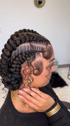 Blasian Hairstyles, 6 Feed In Braids Hairstyles, Ambre Nails, Hairstyle Ideas For Medium Hair, The Wet Look, Pixie Braids, Hair Braid Designs